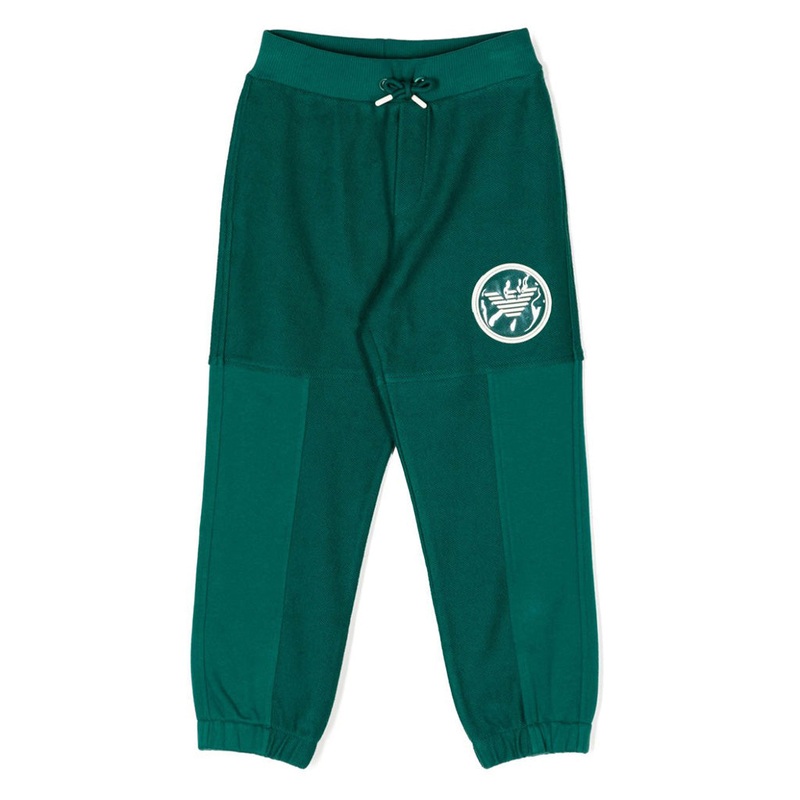 Logo Patch Track Pants|Green|4 Years|6 Years|8 Years|10 Years|12 Years