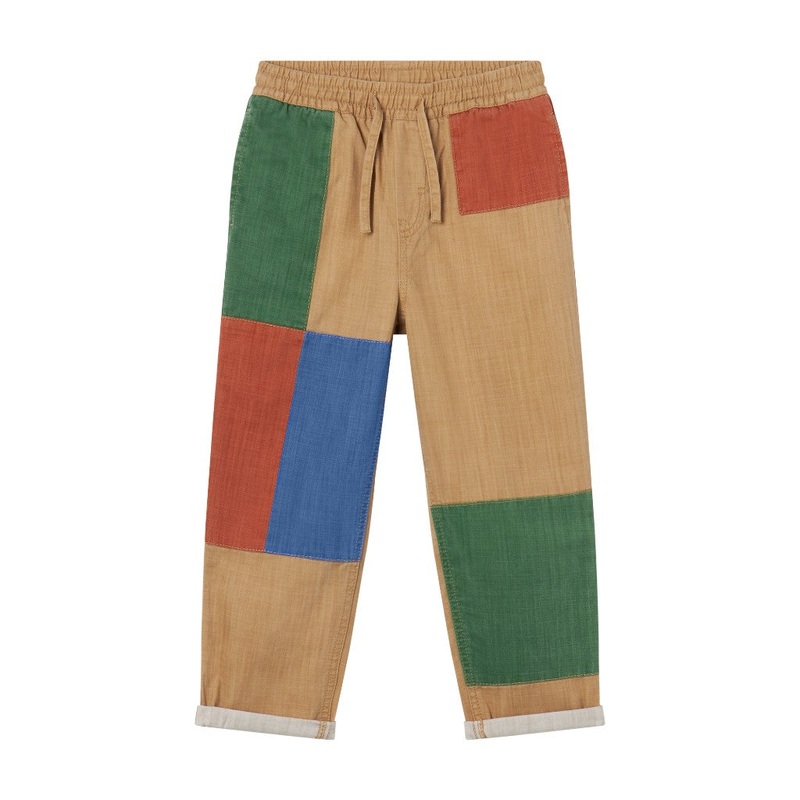 Patchwork Cotton Trousers|Beige|3 Years|4 Years|6 Years|7 Years|8 Years|9 Years|10 Years|12 Years