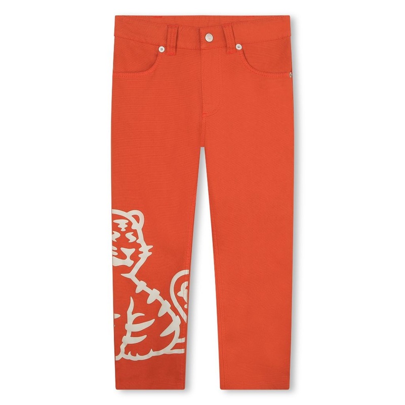 Printed Straight Leg Trousers|Orange|3 Years|4 Years|6 Years|8 Years|10 Years|12 Years