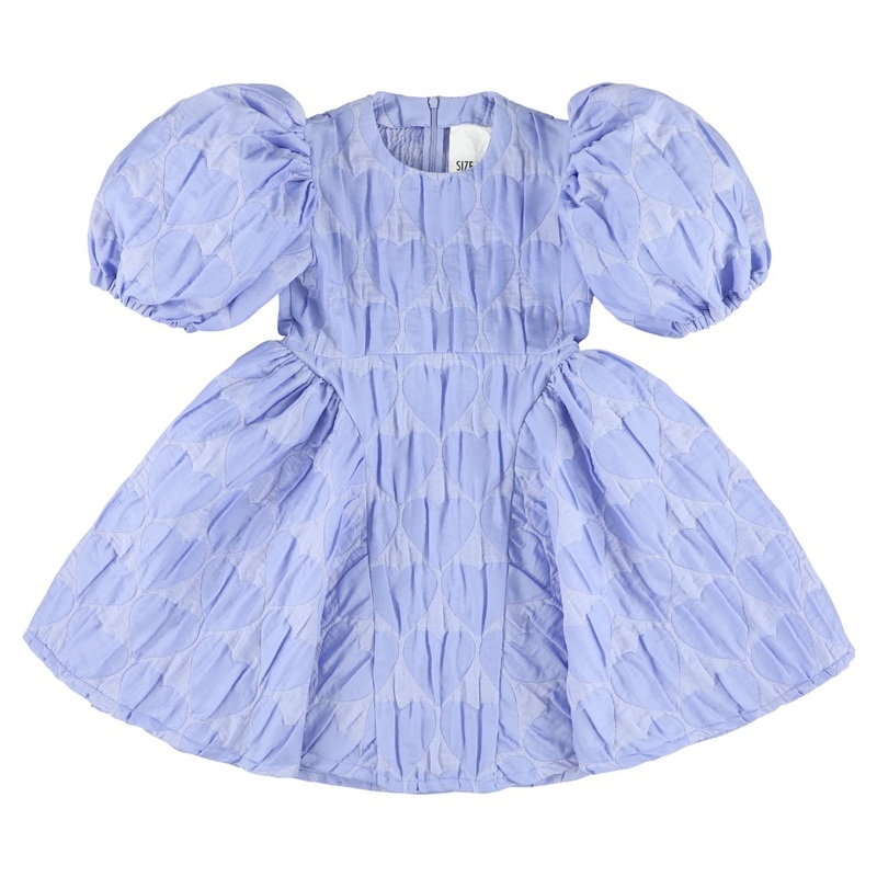Puffy Sleeve Dress|Blue|4 Years|6 Years|8 Years|10 Years|12 Years