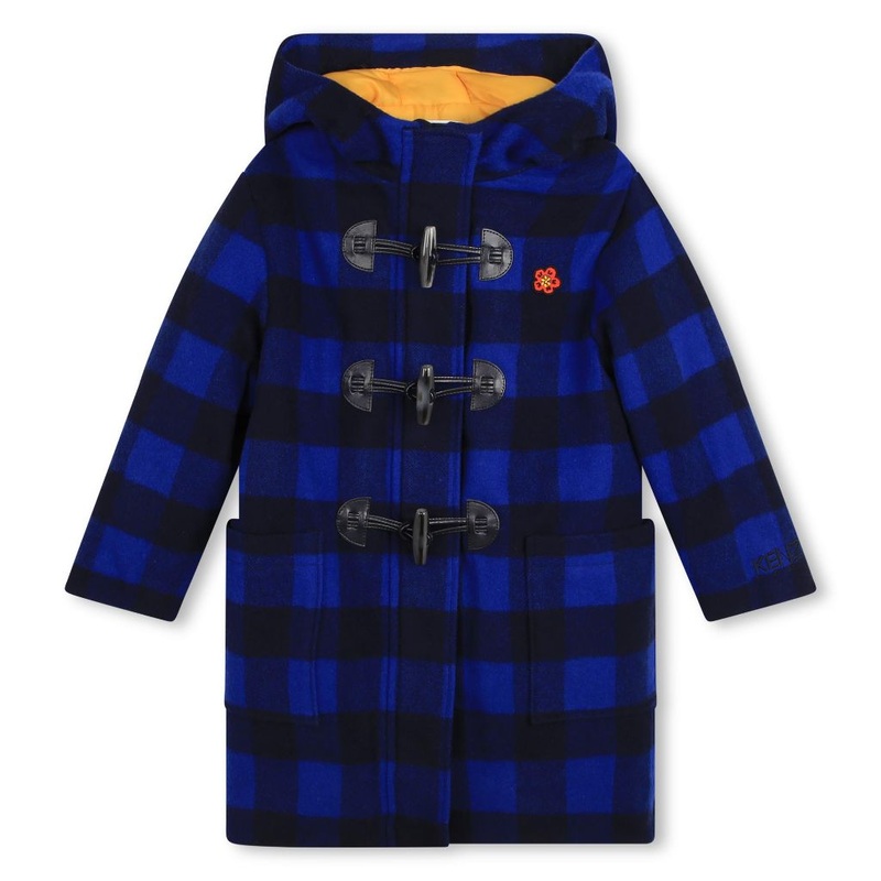 Boke Flower Check Pattern Coat