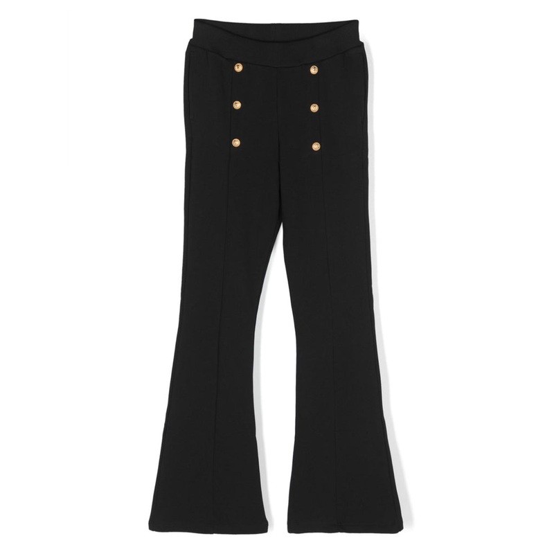 Button Flared Trousers|Black|4 Years|6 Years|8 Years|10 Years|12 Years|14 Years