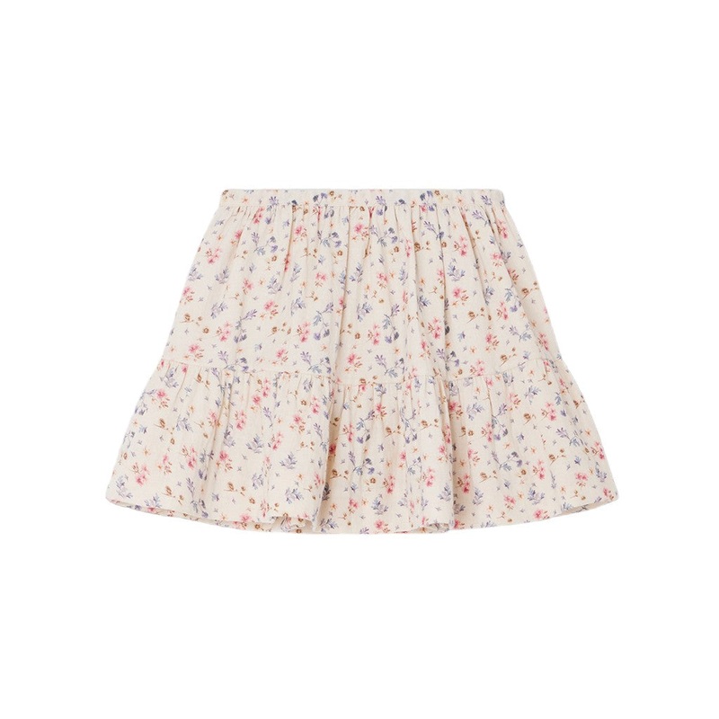 Floral Print Tiered Skirt|Multi-Colored|4 Years|6 Years|8 Years|10 Years|12 Years|14 Years