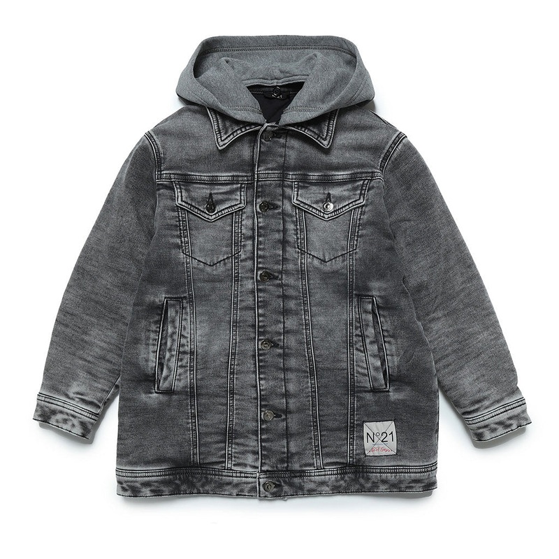 Hooded Denim Jacket|Grey|4 Years|6 Years|8 Years|10 Years|12 Years|14 Years|16 Years