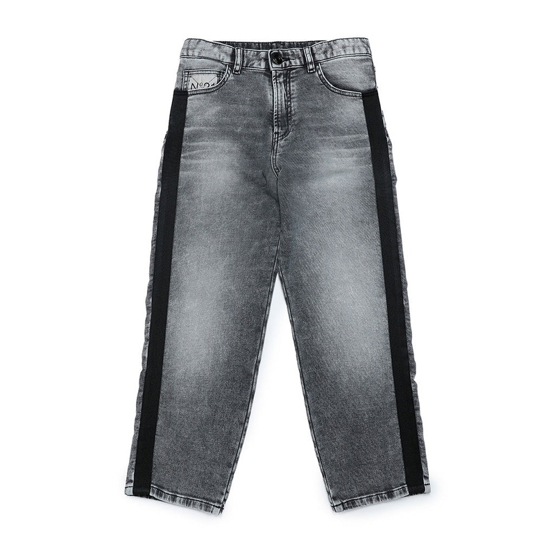 Logo Appliqu Straight Leg Jeans