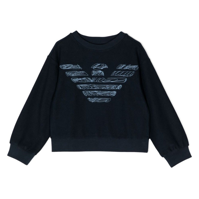 Logo Embroidered Crew Neck Sweatshirt