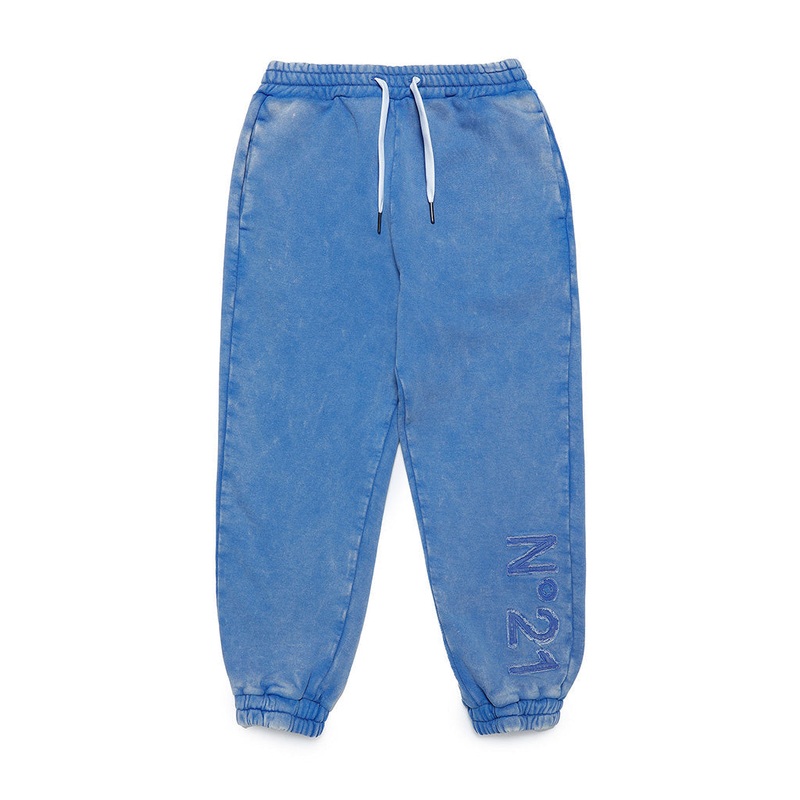 Logo Embroidered Faded Track Pants