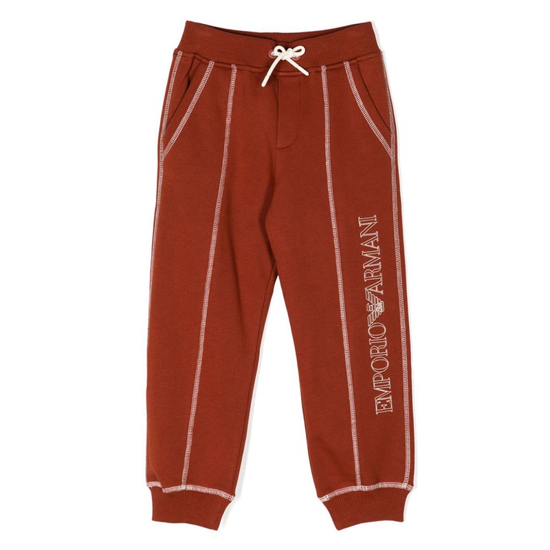 Logo Embroidered Track Pants|Brown|4 Years|6 Years|8 Years|10 Years|12 Years