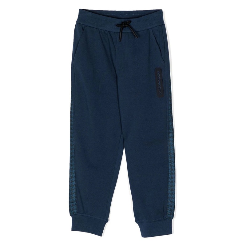 Logo Patch Drawstring Cotton Pants