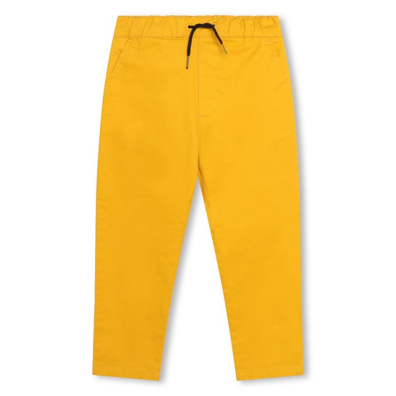 Logo Print Cotton Track Pants|Yellow|3 Years|4 Years|6 Years|8 Years|10 Years|12 Years