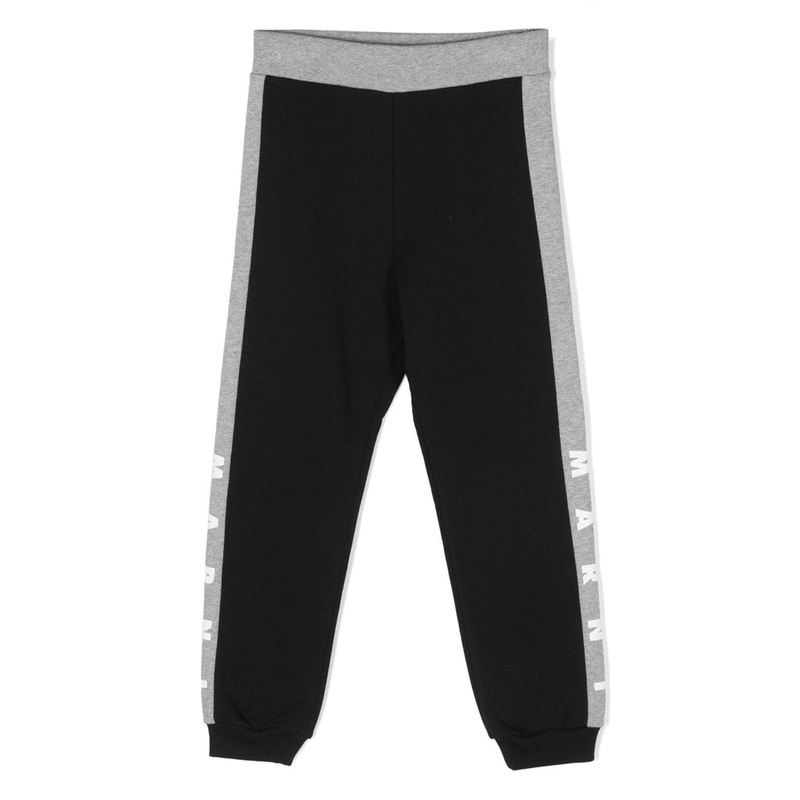 Logo Print Fleece Track Pants|Black|4 Years|6 Years|8 Years|10 Years|12 Years