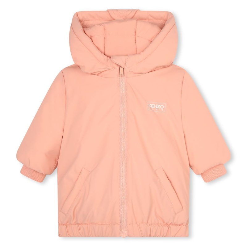 Logo Print Hooded Jacket|Pink|12 Months|18 Months|2 Years|3 Years