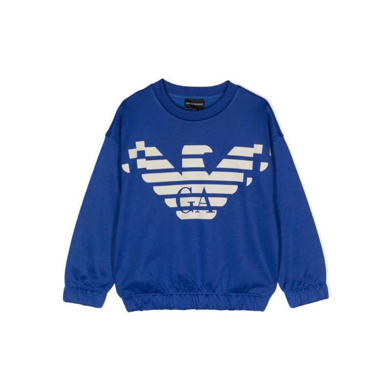 Monogram Print Crew Neck Sweatshirt