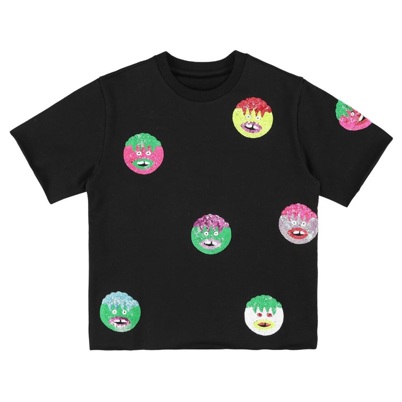 Sequin Monster T-shirt|Black|4 Years|6 Years|8 Years|10 Years|12 Years