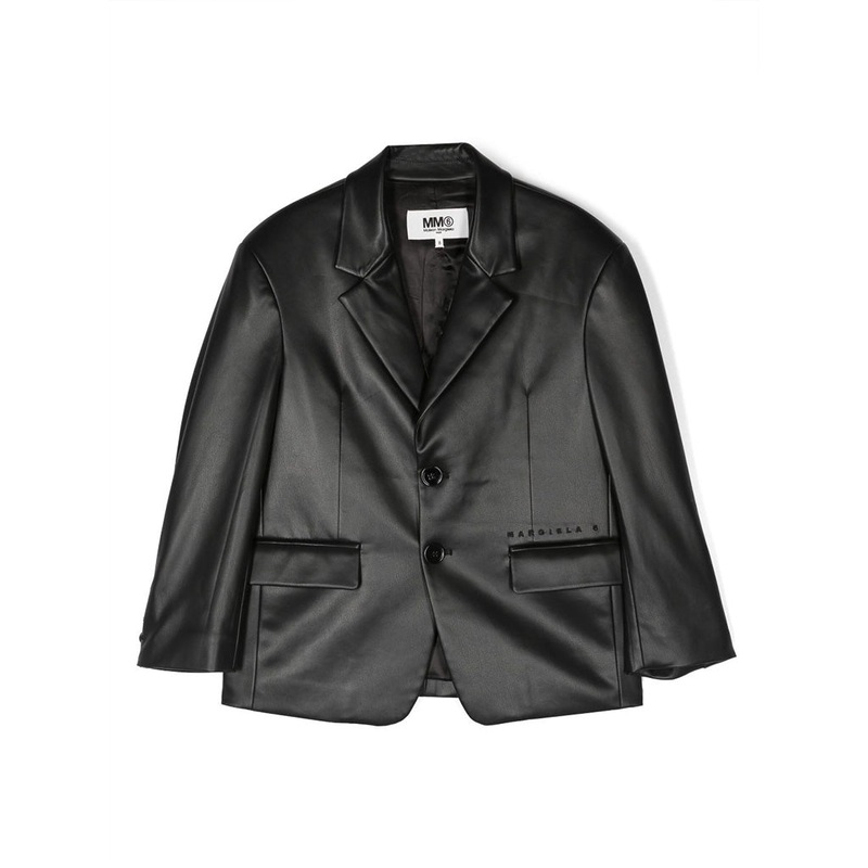 Single Breasted Leather Blazer