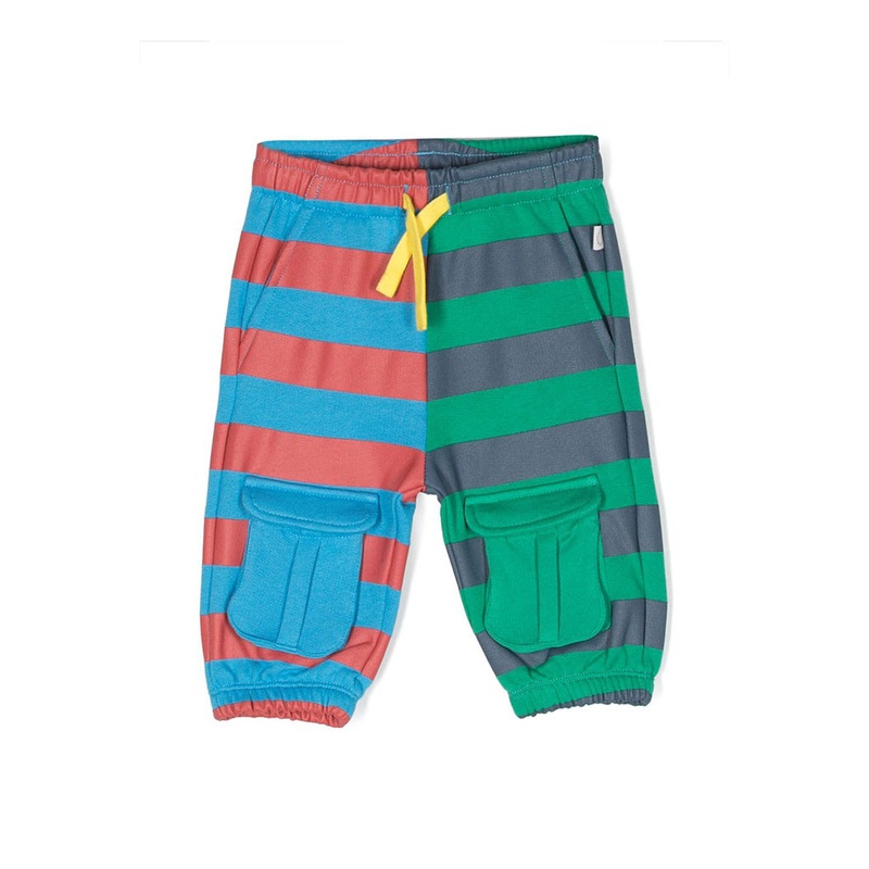 Striped Drawstring Cotton Track Pants
