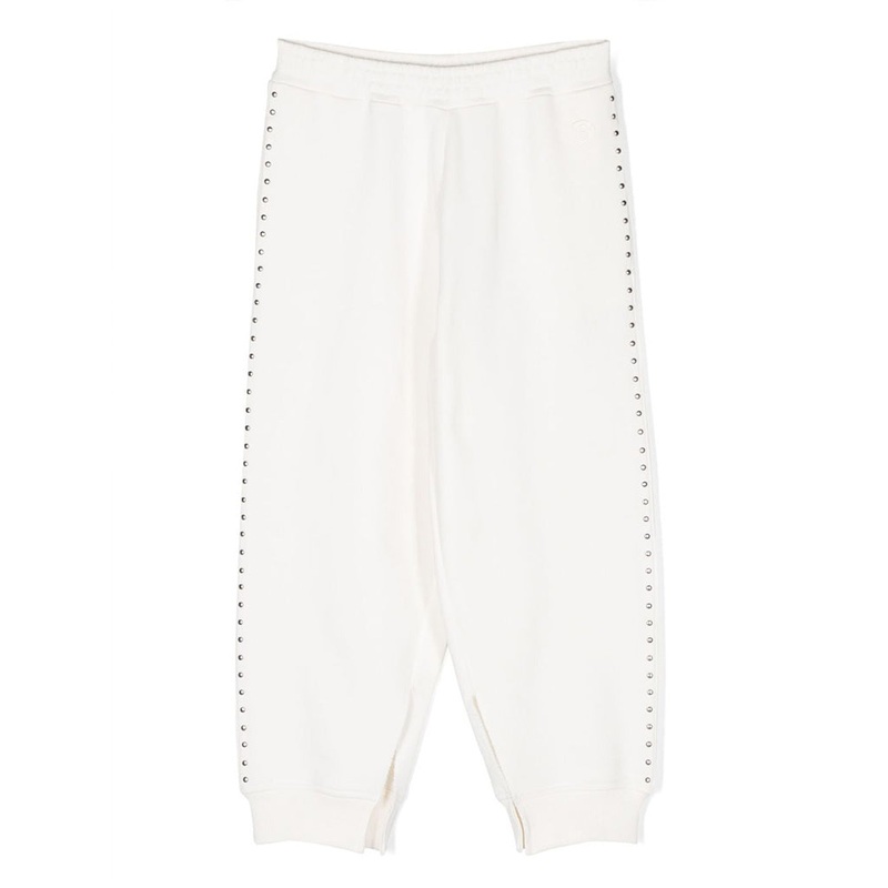 Stud Detail Track Pants|White|4 Years|6 Years|8 Years|10 Years|12 Years
