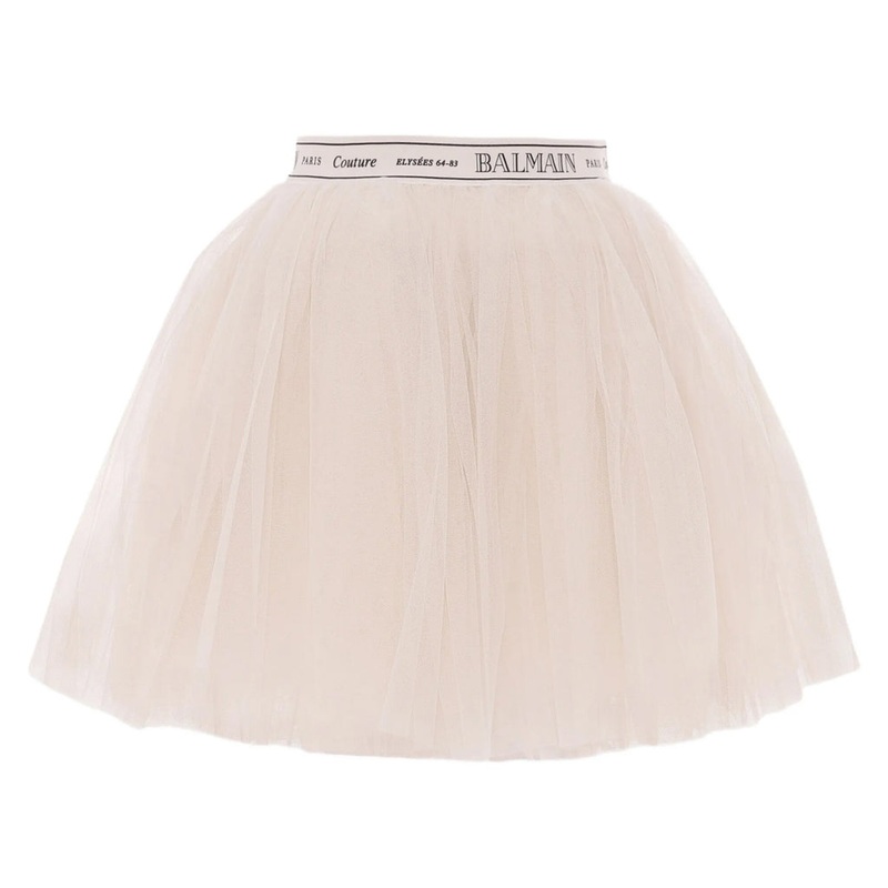 Balmain Kids Skirt|Beige|4 Years|6 Years|8 Years|10 Years|12 Years