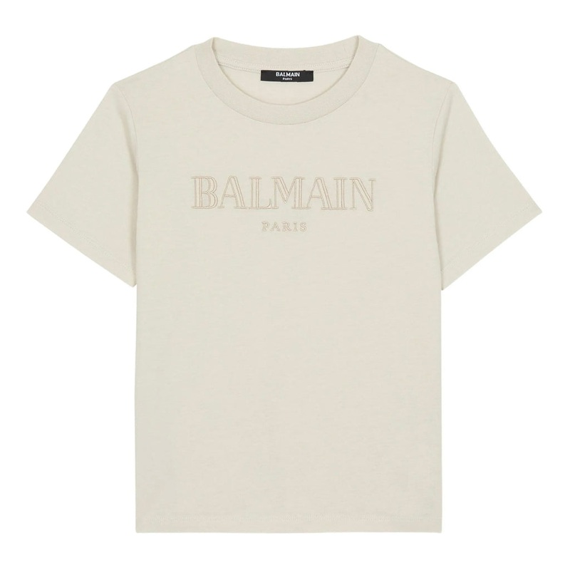 Balmain Kids T-shirt|Beige|4 Years|6 Years|8 Years|10 Years|12 Years|14 Years