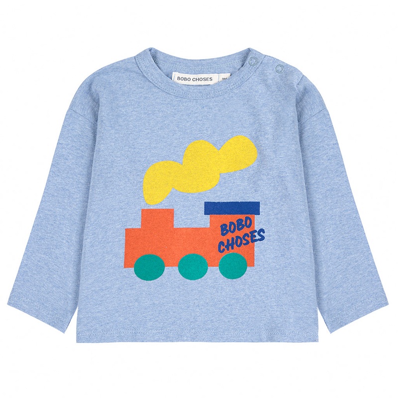 Bobo Choses Choo Choo T-shirt|Light Blue|9 Months|12 Months|18 Months|2 Years