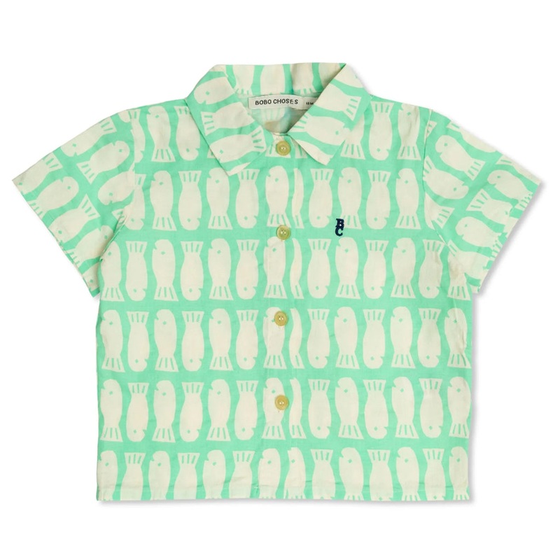 Bobo Choses Lucky Fish Shirt|Green|9 Months|12 Months|18 Months|2 Years