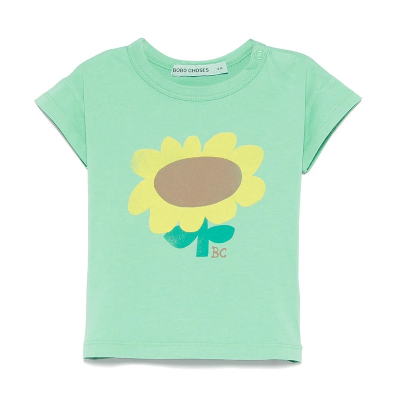 Bobo Choses Sunflower T-shirt|Green|9 Months|12 Months|18 Months|2 Years