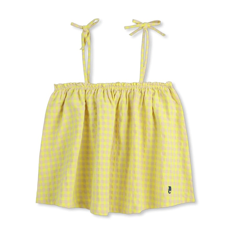 Bobo Choses Vichy Woven Top|Yellow|4 Years|6 Years|8 Years|10 Years|12 Years