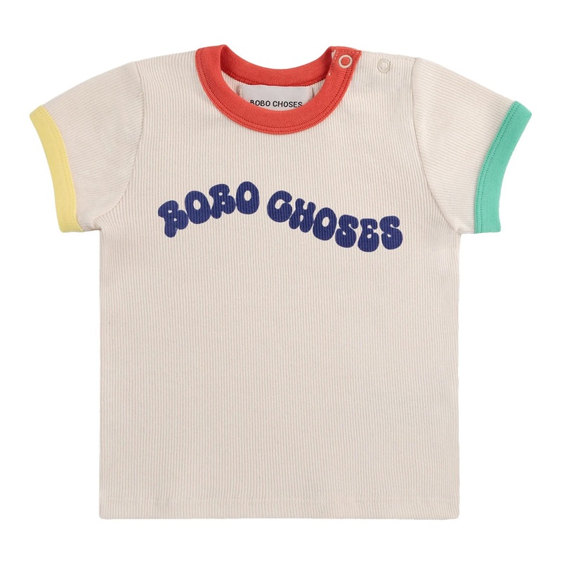 Bobo Choses Wavy Logo T-shirt|Multi-Colored|9 Months|12 Months|18 Months|2 Years