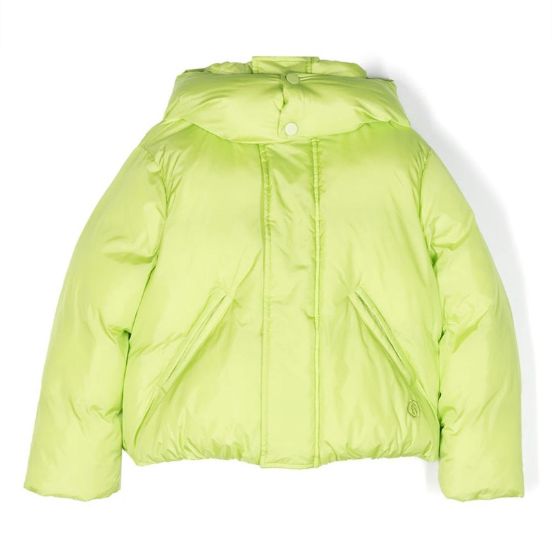 Embroidered Logo Hooded Padded Jacket