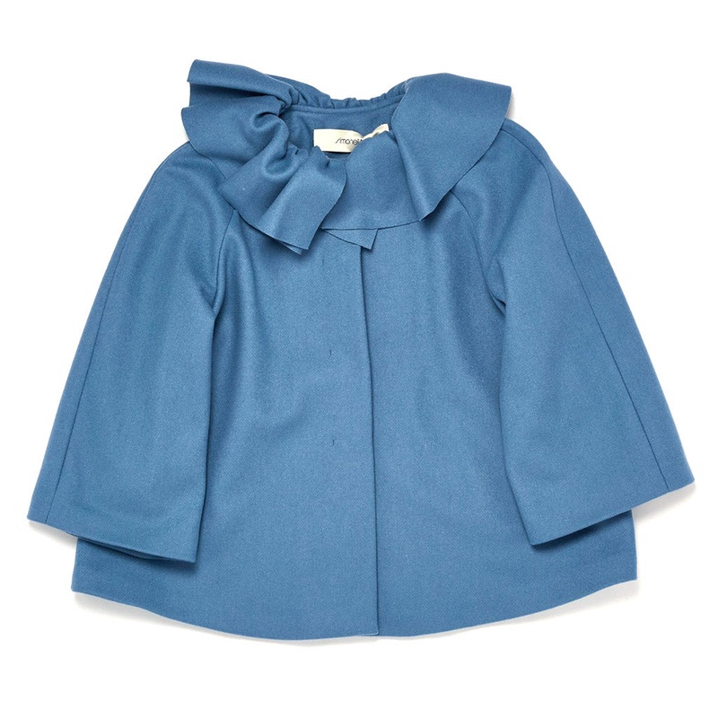 Frill Neck Coat|Light Blue|12 Years|14 Years|16 Years