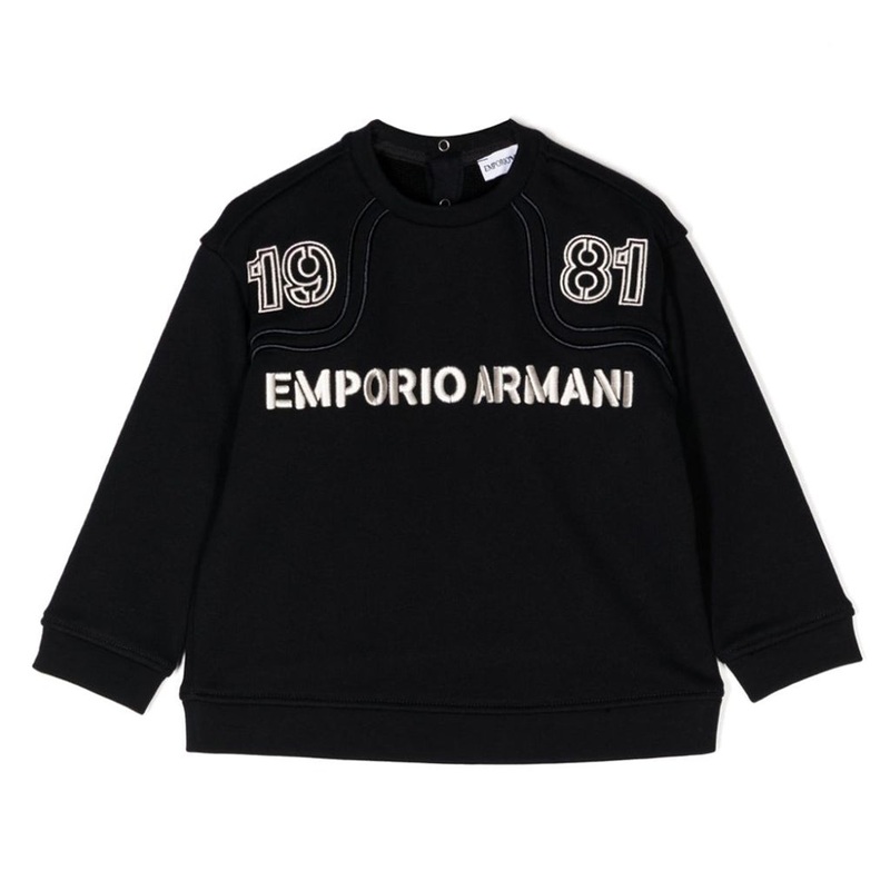Logo Embroidered Cotton Jumper
