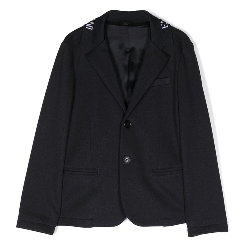 Logo Lettering Single Breasted Blazer