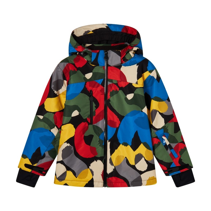 Multi-Coloured Brush Mark Snow Jacket