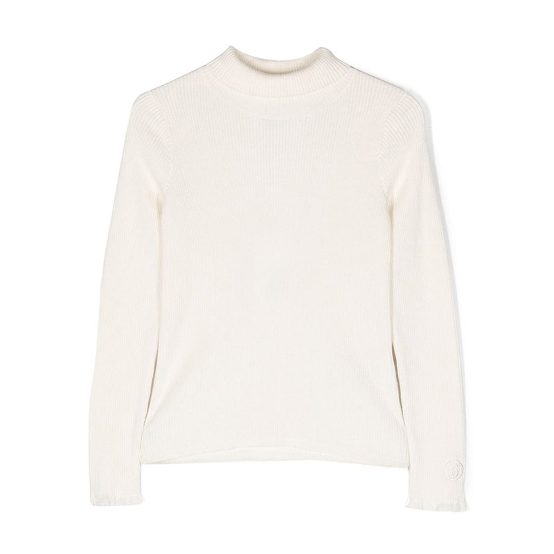 Roll Neck Long Sleeve Top|White|12 Years|14 Years|16 Years