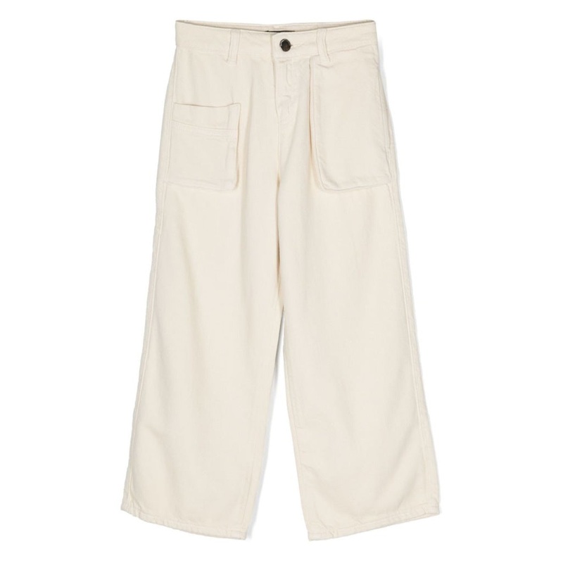 Wide Leg Cotton Trousers|Ivory|4 Years|6 Years|8 Years|10 Years|12 Years