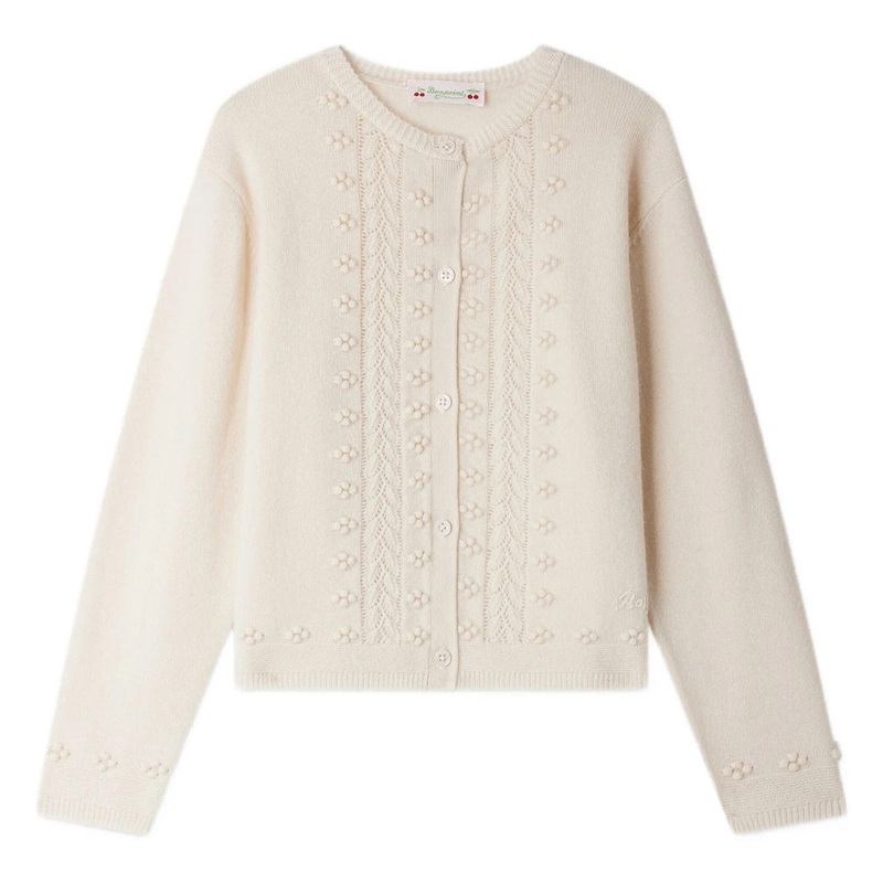 Bonpoint Juka Cardigan|Beige|4 Years|6 Years|8 Years|10 Years|12 Years|14 Years