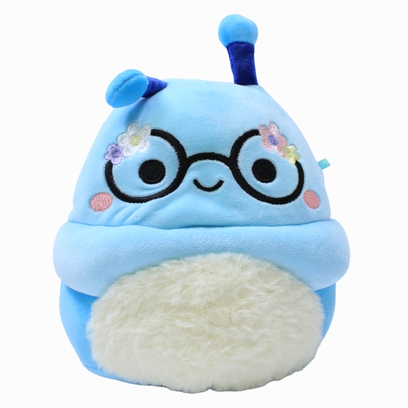 Squishmallows 7.5-Inch Style Squad  Light Blue Bookworm with Glasses Cordelia