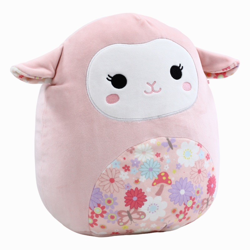 Squishmallows Plush Figure Pink Lamb With Floral Ears And Belly Lala 30cm Jazwares