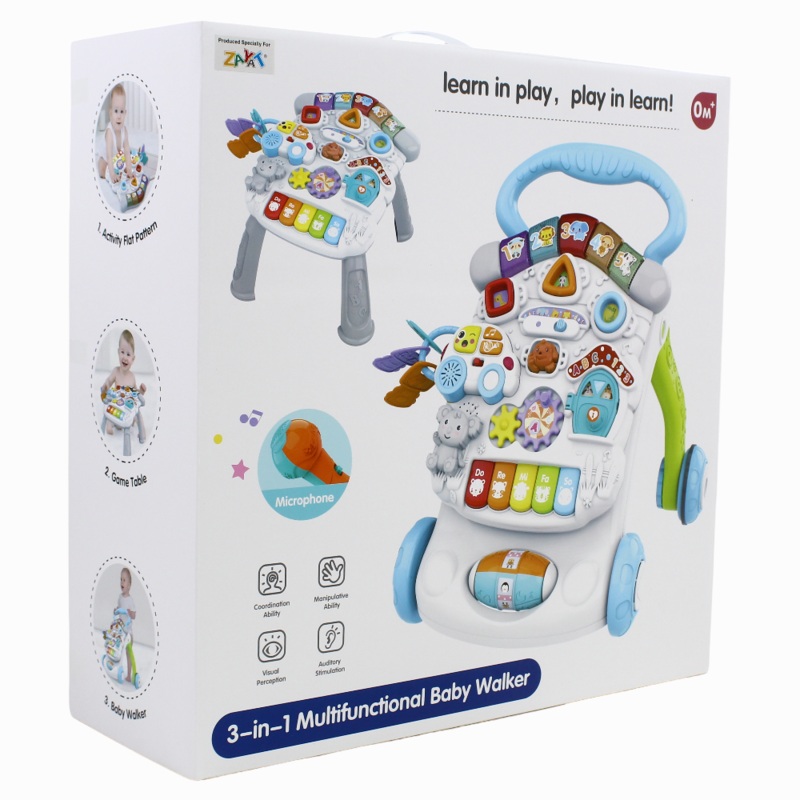 3in1 Multi-Functional Baby Walker  Pink