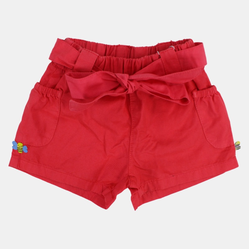 Baby Girls Gabardine Shorts|Aqua|Coral|Mint|Indigo|Yellow|12-18M|18-24M|24-36M|3-4Y