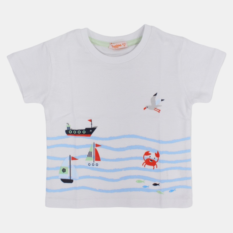 Boys Cotton T-Shirt - Under the Sea Design