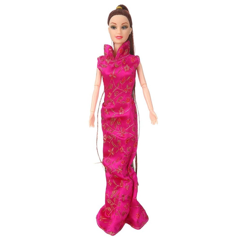 Fashion Girl Doll  Fuchsia Knit Dress