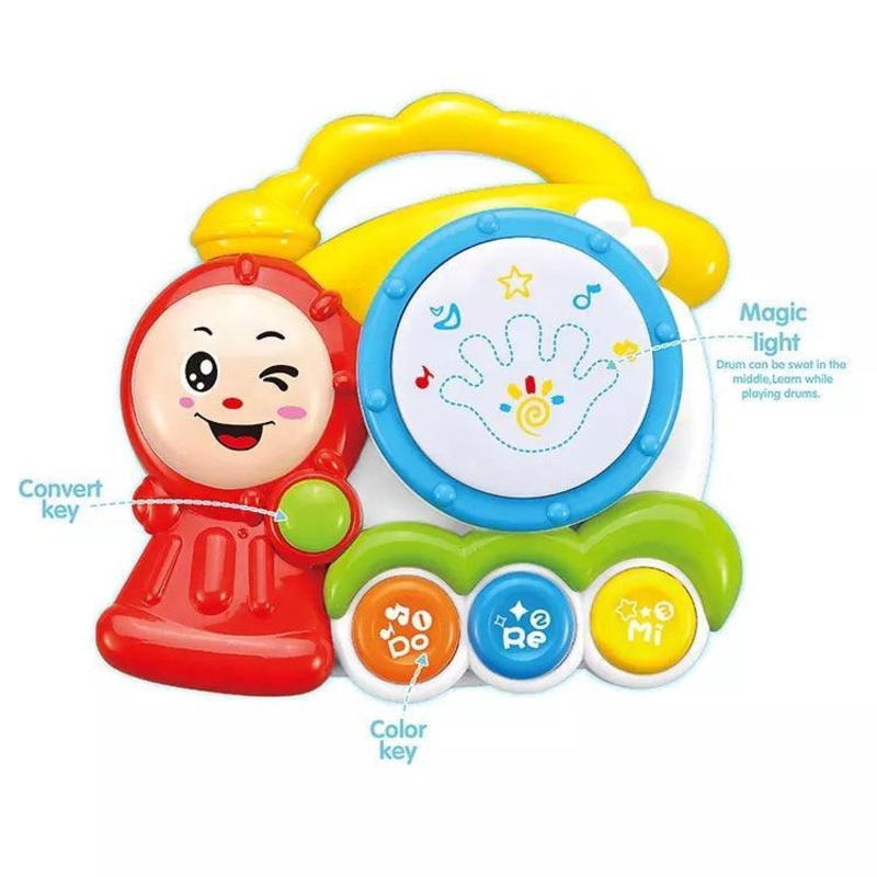 New Style Wholesale Baby Musical Train Hand Beat Drum Educational Toy For Baby Gift For Newborns Kids Musical Instrument