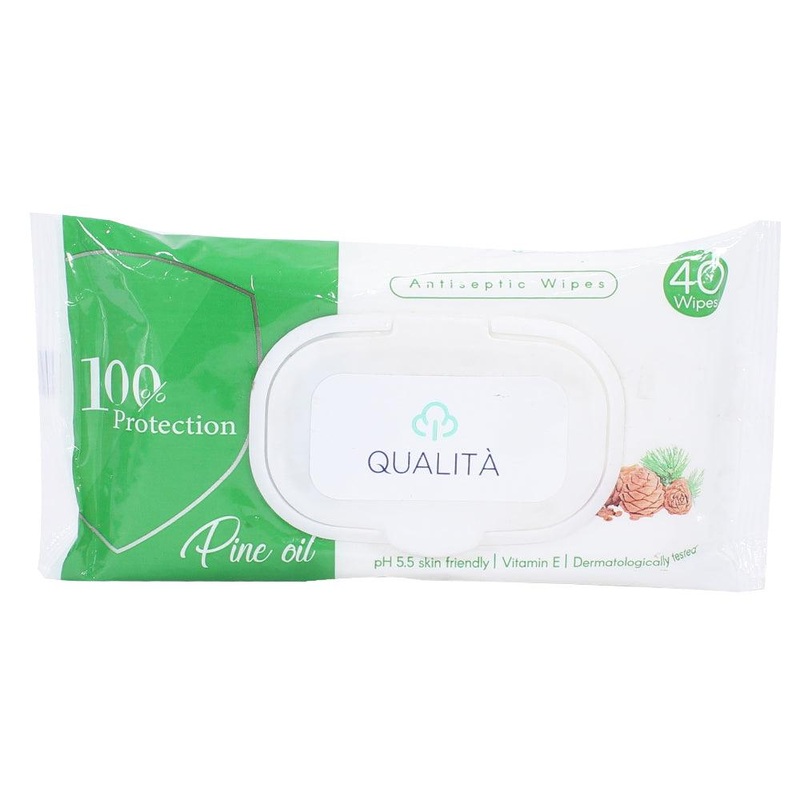 Qualita Baby Wet Wipes  40 pcs (Antibacterial, Pineapple Scent)