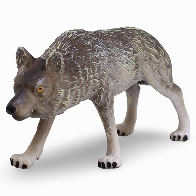 Timber Wolf Hunting Figurine
