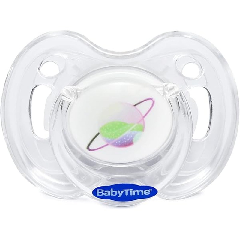 Baby Time Baby Silicone Round Soother with Cap Size 3