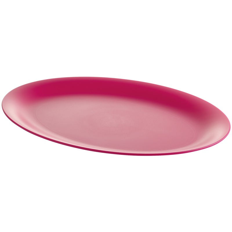 M Design Lifestyle Plastic Serving Platter, 26 cm - Fuchsia