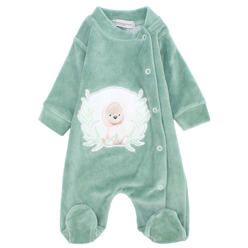 Unisex Baby Footie|Green|Blue|3-6M|6-9M|9-12M|12-18M