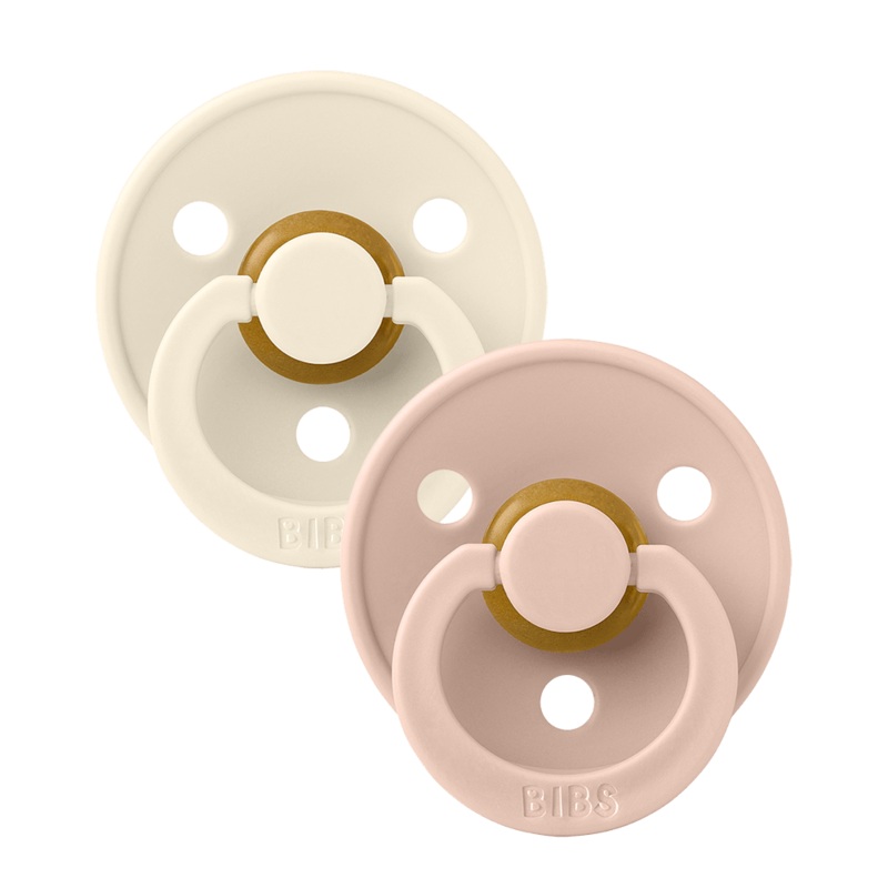 Bibs Color Symmetrical Ivory & Blush - Size 2 (Pack Of 2)