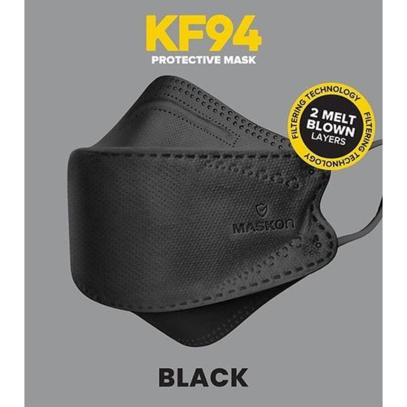 Maskon Adults KF94 - Black (10 Pack)